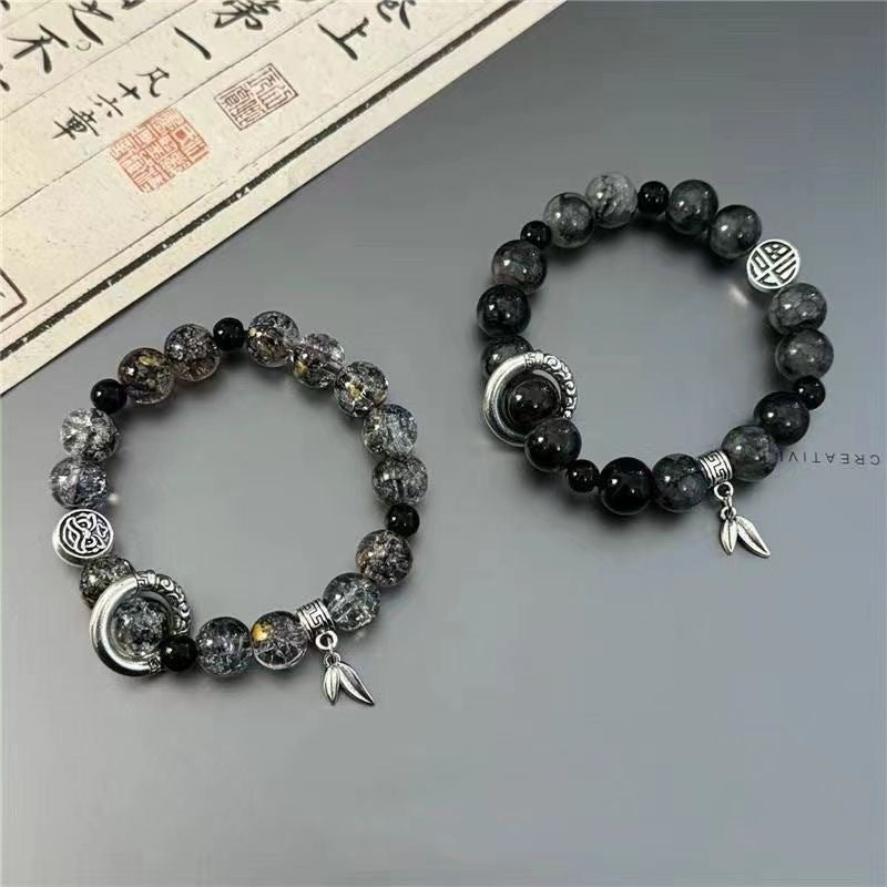 Chinese-Style Ice Crack Beaded Bracelet for Men