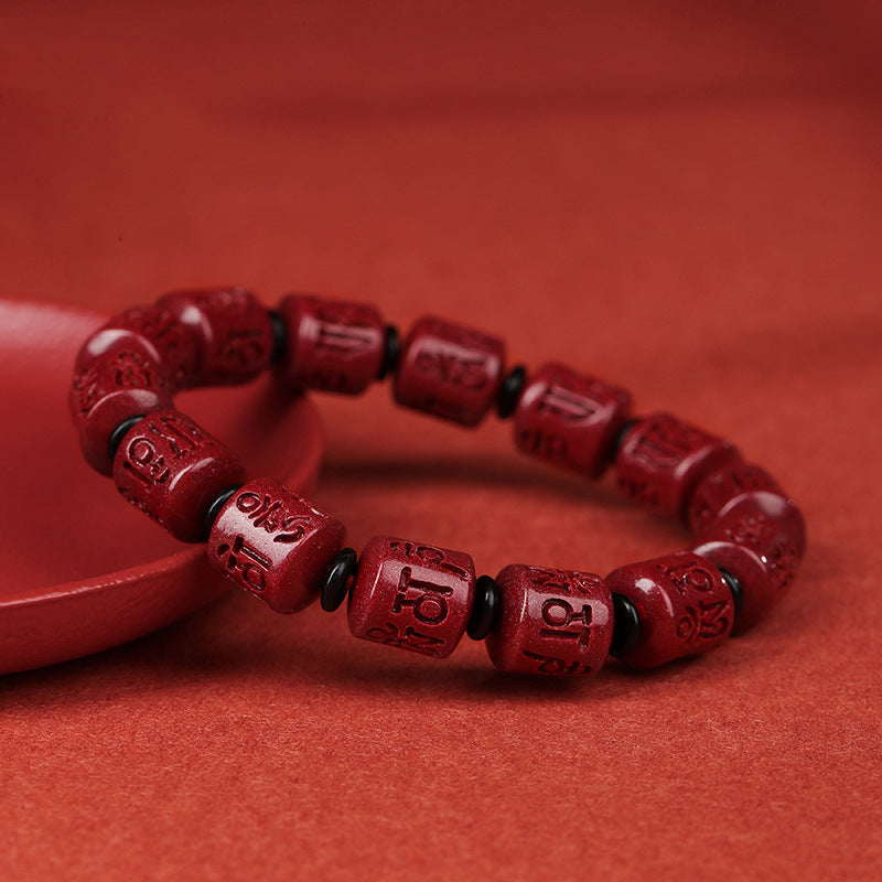 Six-Syllable Mantra-Inspired Beaded Bracelet for Men & Women