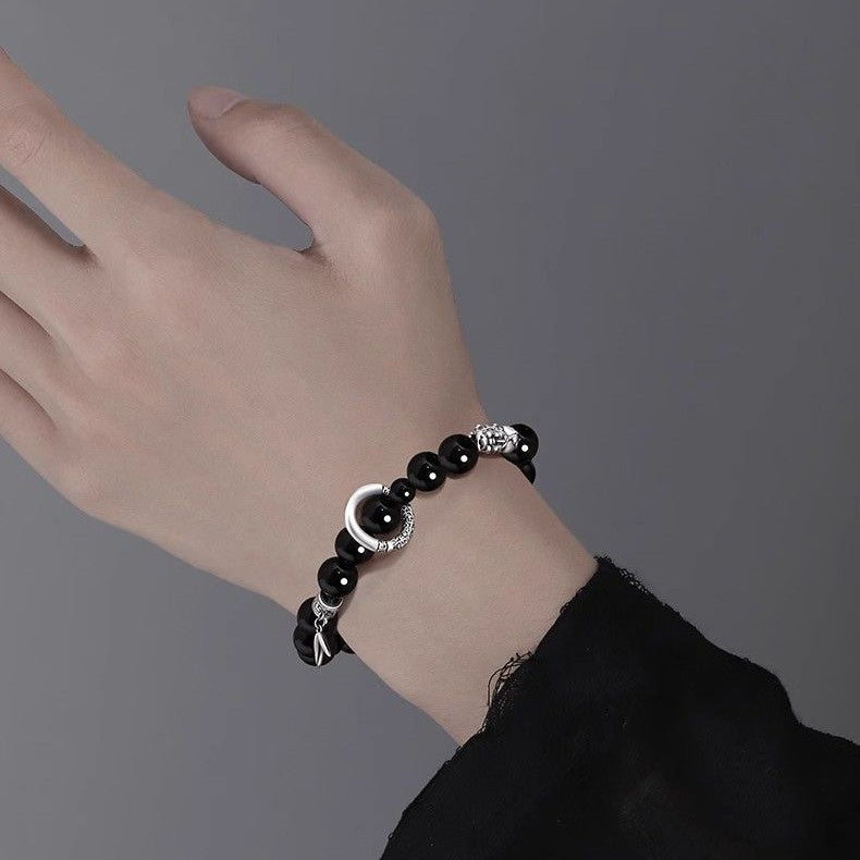 Pixiu Safety Buckle Bracelet for Men's Lucky Charm Gift
