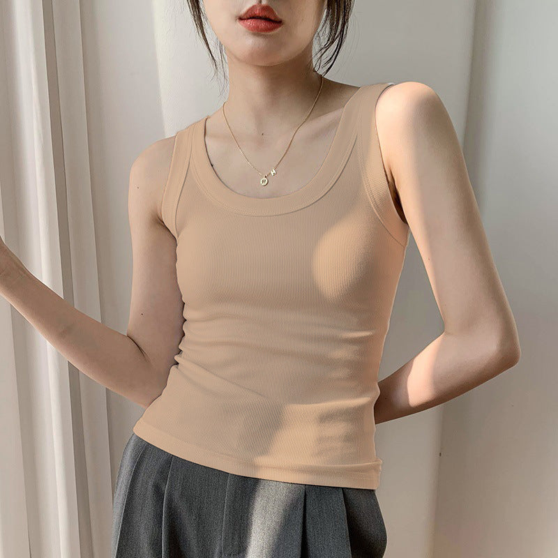 Women's Modal Knitted Camisole with Chest Pad