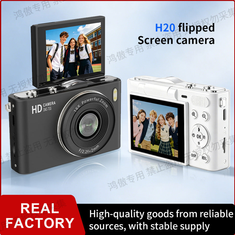 H20 HD Digital Camera with 16X Zoom and 64MP Portable Design