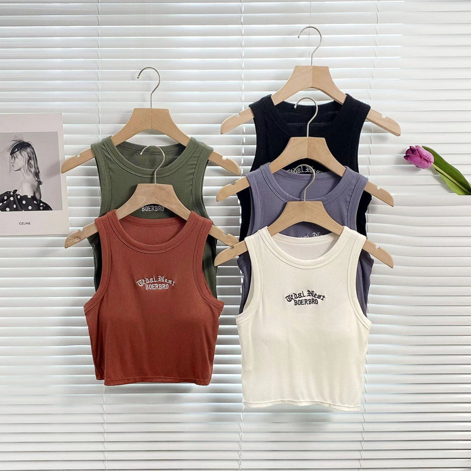 Korean Style Sweet Slim Fit I-Shape Camisole Top for Women