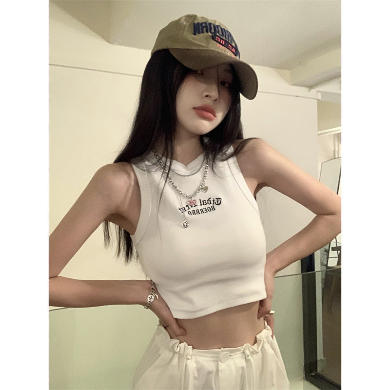 Korean Style Sweet Slim Fit I-Shape Camisole Top for Women