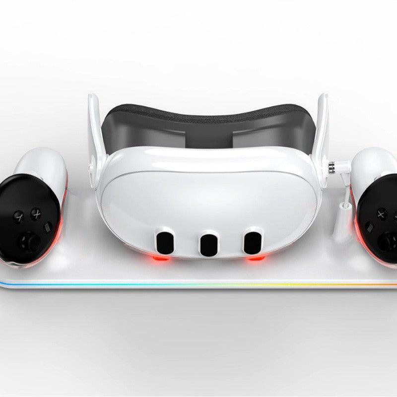 VR Controller Charging Dock with RGB Lighting for Headsets