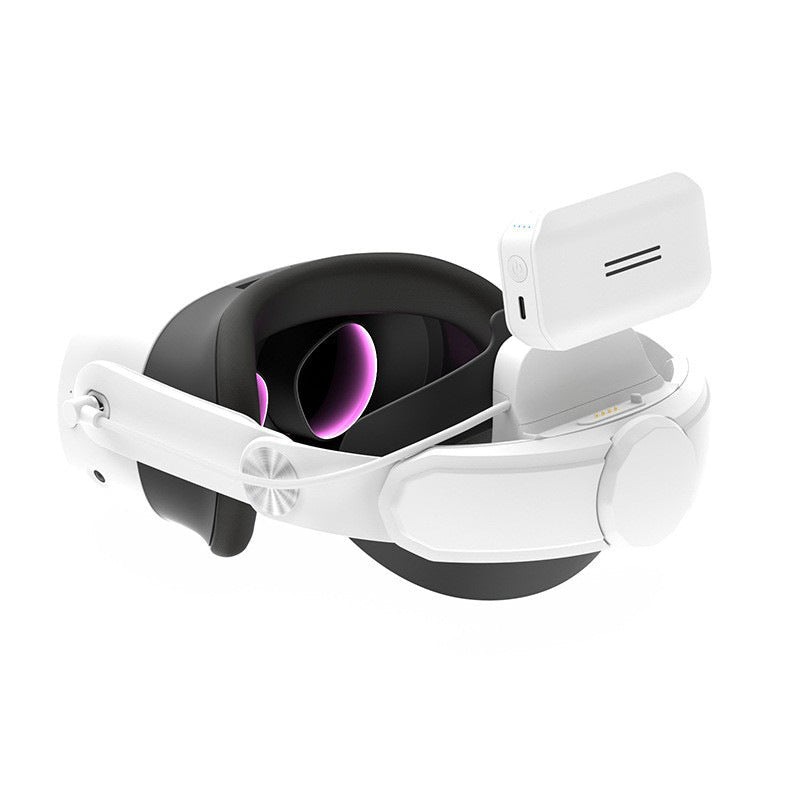 Adjustable VR Head Strap with Detachable Power Bank Mount