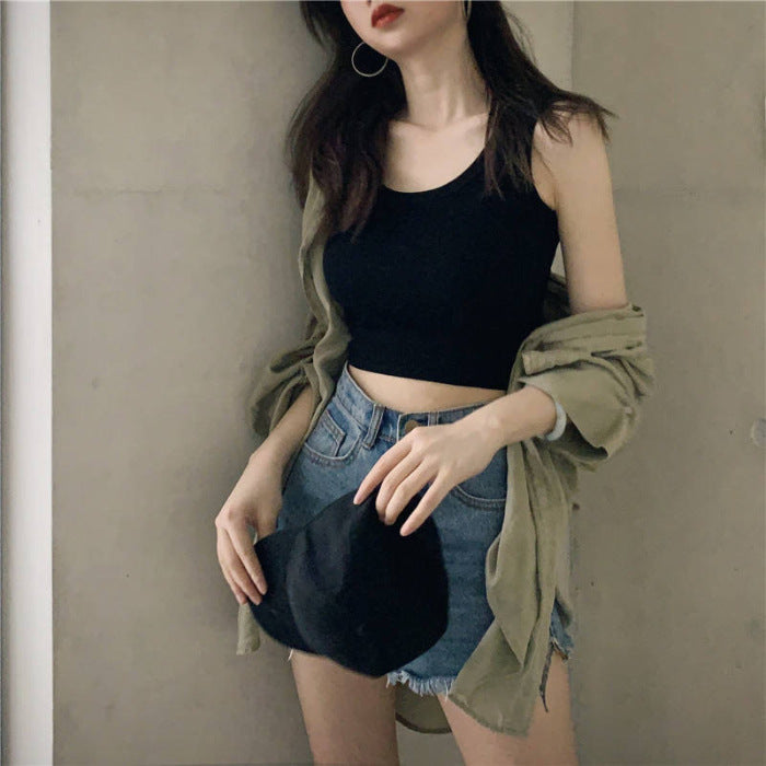 Women's Slim Fit Cropped Camisole Tank Top
