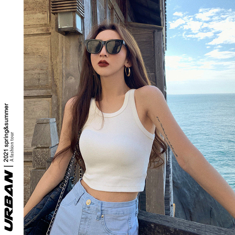 Women's Ribbed Sleeveless Camisole Tank Top