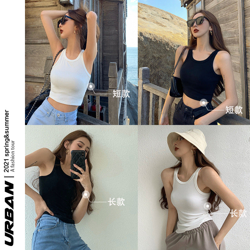 Women's Ribbed Sleeveless Camisole Tank Top