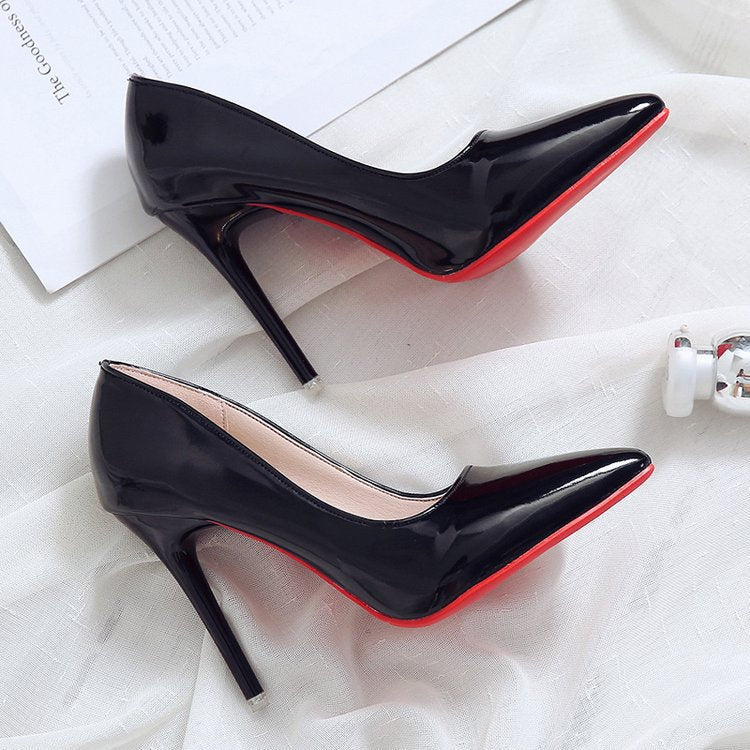 Women's Pointed Toe Stiletto Pumps with Slip-On Design