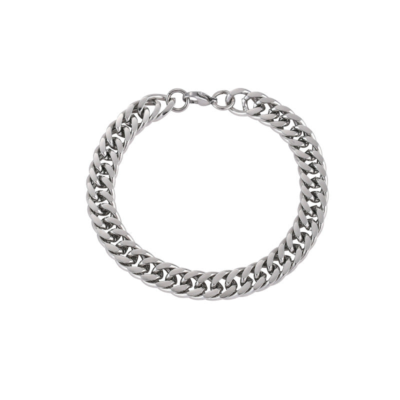 Men's Titanium Steel Hip Hop Stainless Steel Chain Bracelet