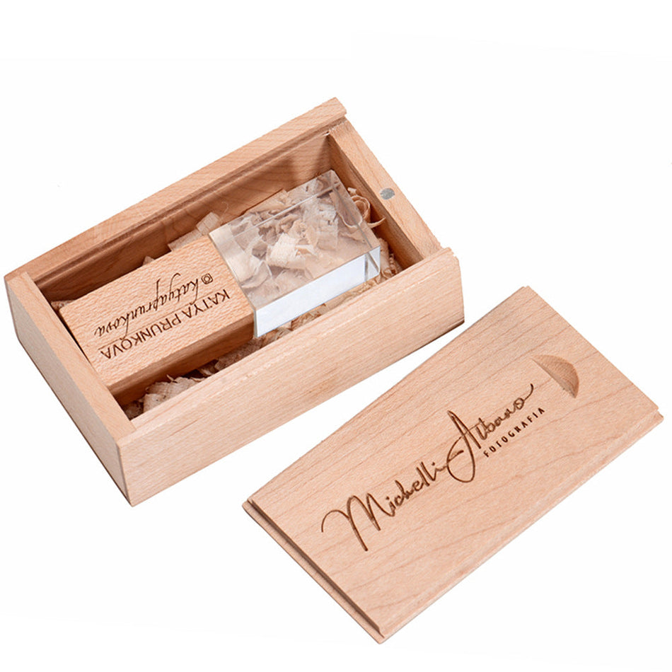 Engraved USB Flash Drive Gift Box 64GB Premium Storage Set
