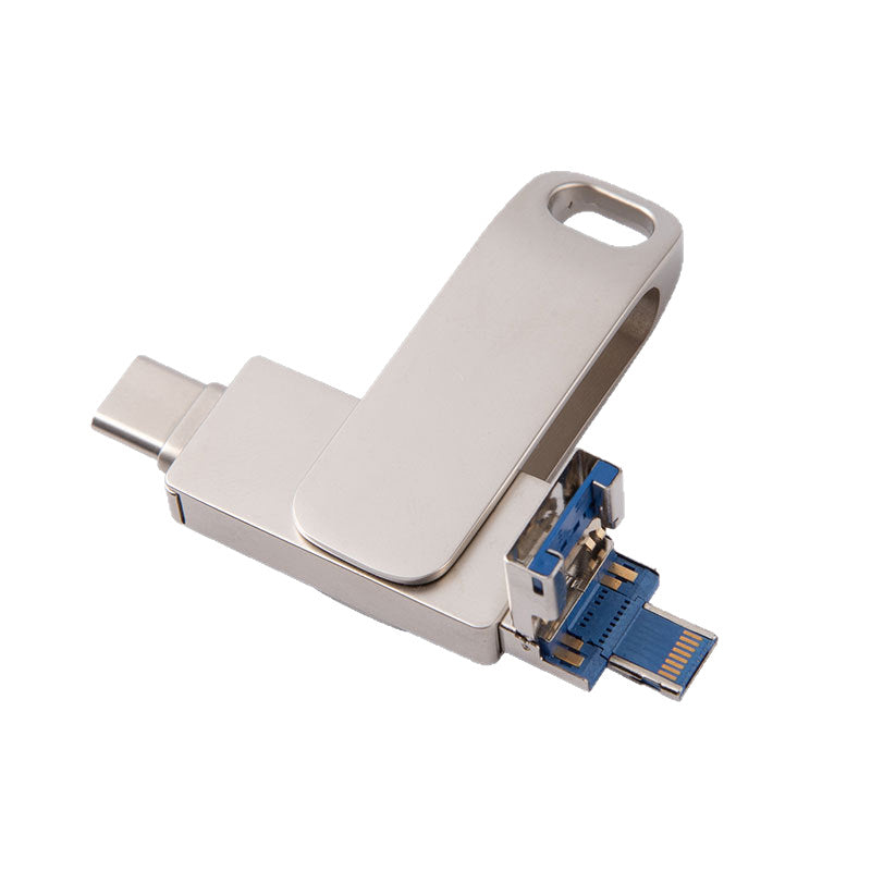 4-in-1 Rotating USB Flash Drive 128GB 256GB for Mobile Devices
