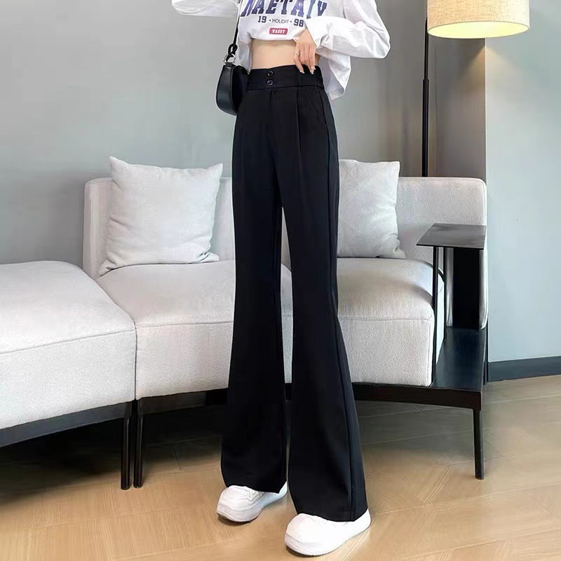 Women's High-Waisted Flared Dress Pants