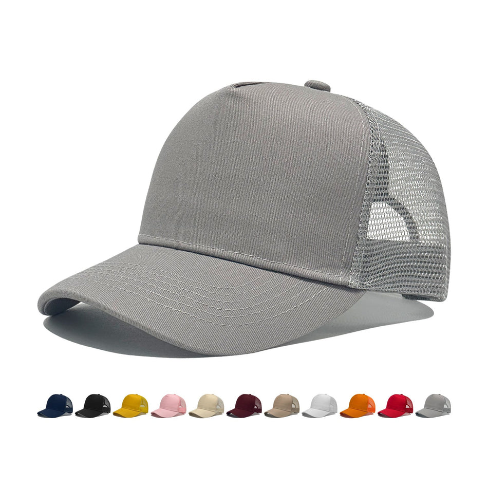 5-Piece Unisex Mesh Trucker Baseball Cap Set with Custom Logo