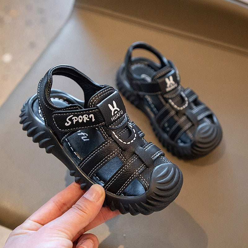 Boys Closed-Toe Sandals – Breathable Soft Sole Summer Sandals