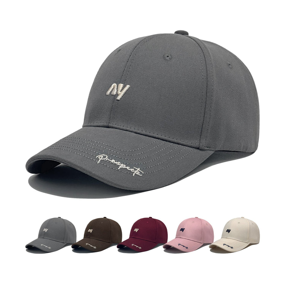 Embroidered Letter Baseball Cap with Hard Top Unisex Design