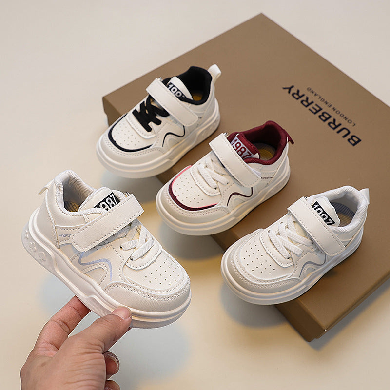 Kids Casual Sneakers – White Sports Shoes for Boys & Girls