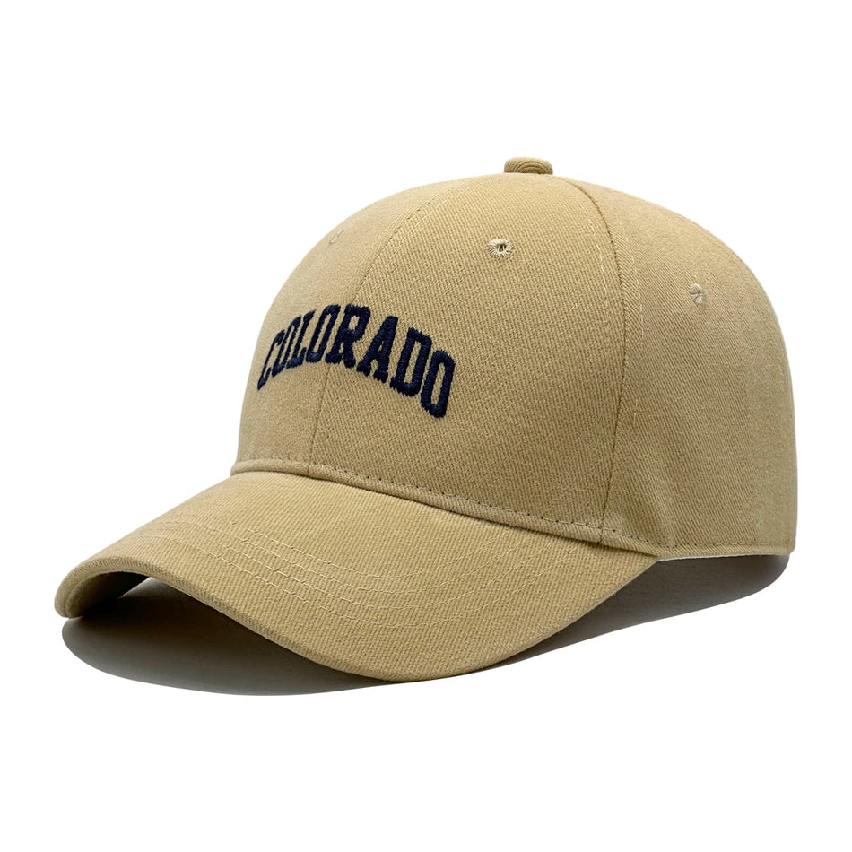 STOCK-Unisex Colorado Embroidered Duckbill Baseball Cap with Sun