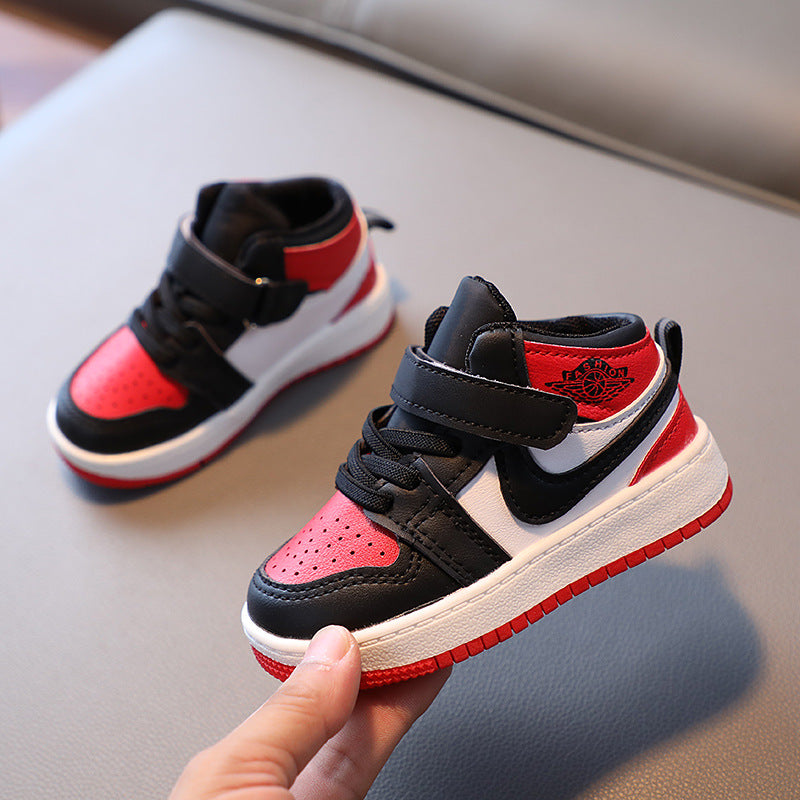 Kids High-Top Basketball Sneakers – Breathable Casual Sports