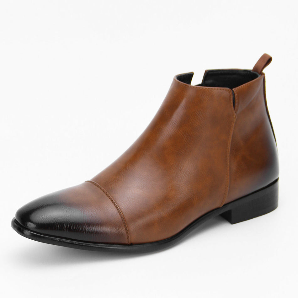 Men's Elastic Chelsea Boots Premium Casual Leather Style