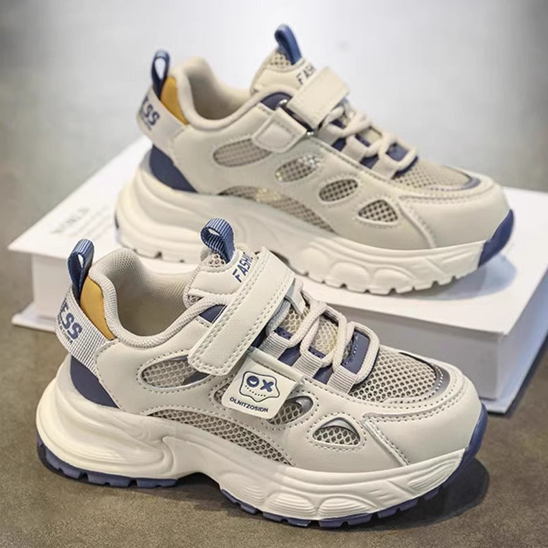 Boys Breathable Mesh Sneakers – Non-Slip Soft Sole Casual Sports
