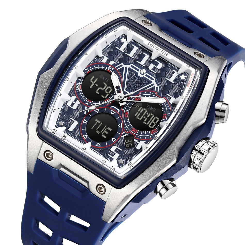 Men's Dual Display Sports Watch with Luminous Large Dial