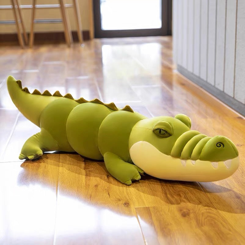Long Crocodile Plush Toy – Soft Stuffed Animal Pillow
