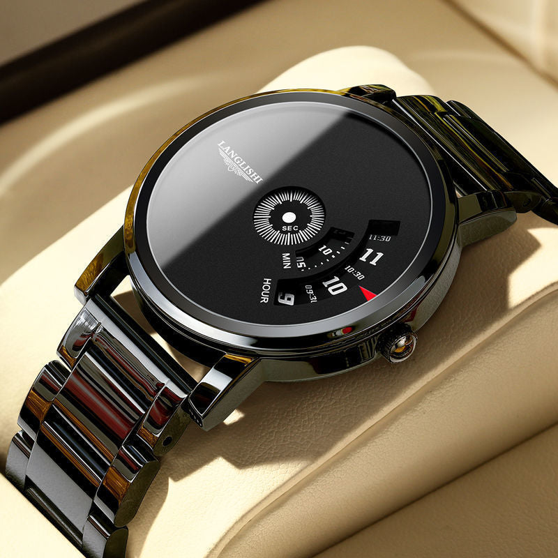 Men's Ultra Thin Waterproof Quartz Watch with Large Dial