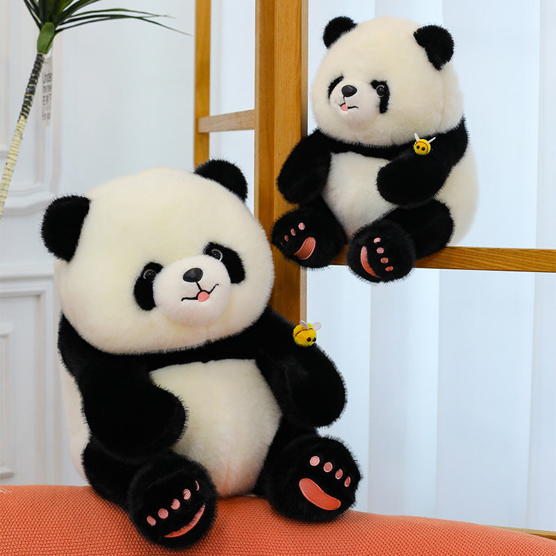Sitting Panda Plush Toy – Soft Realistic Stuffed Animal