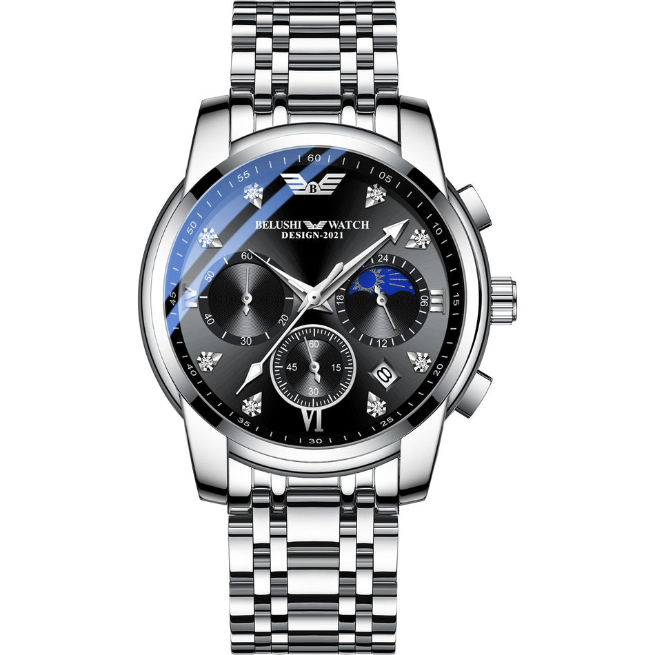Men's Waterproof Quartz Business Watch with Luminous Dial