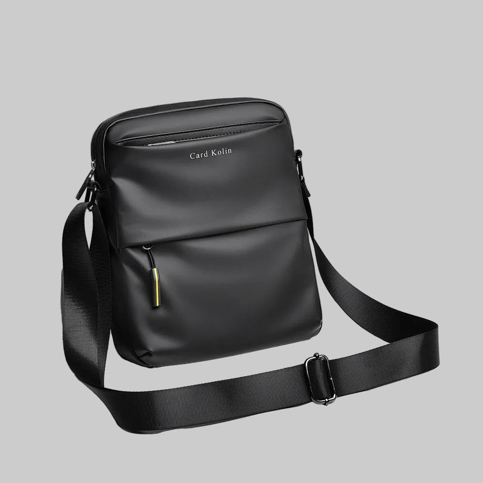 Men's Water-Repellent Crossbody Bag with Outdoor Storage Design
