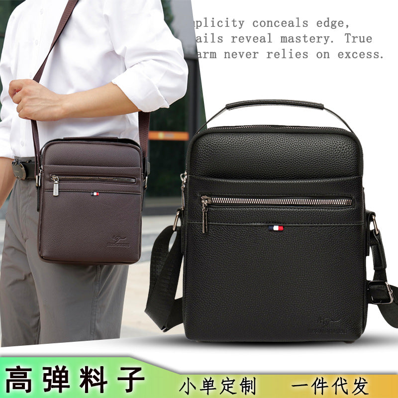 Men's Stylish Single Shoulder Crossbody Bag with Textured Finish