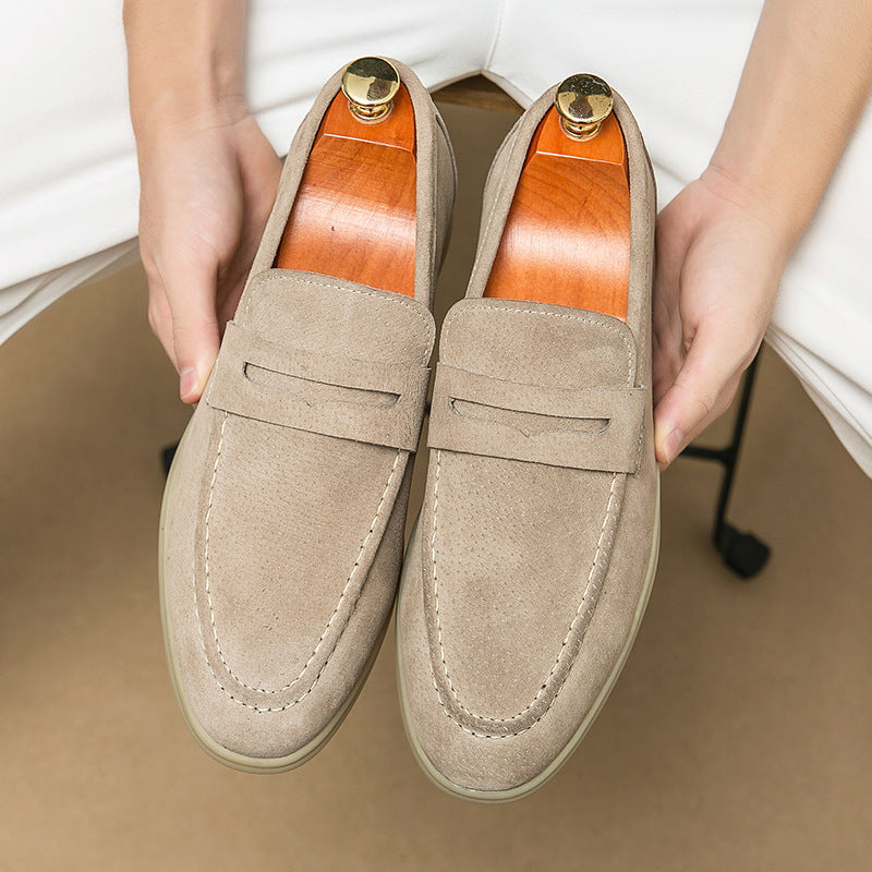 Men's Slip On Leather Loafers Formal Business Casual Shoes