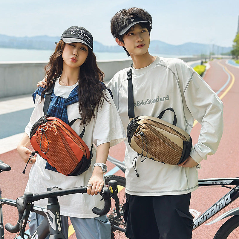 Outdoor Crossbody Chest Bag with Water-Repellent Storage Design