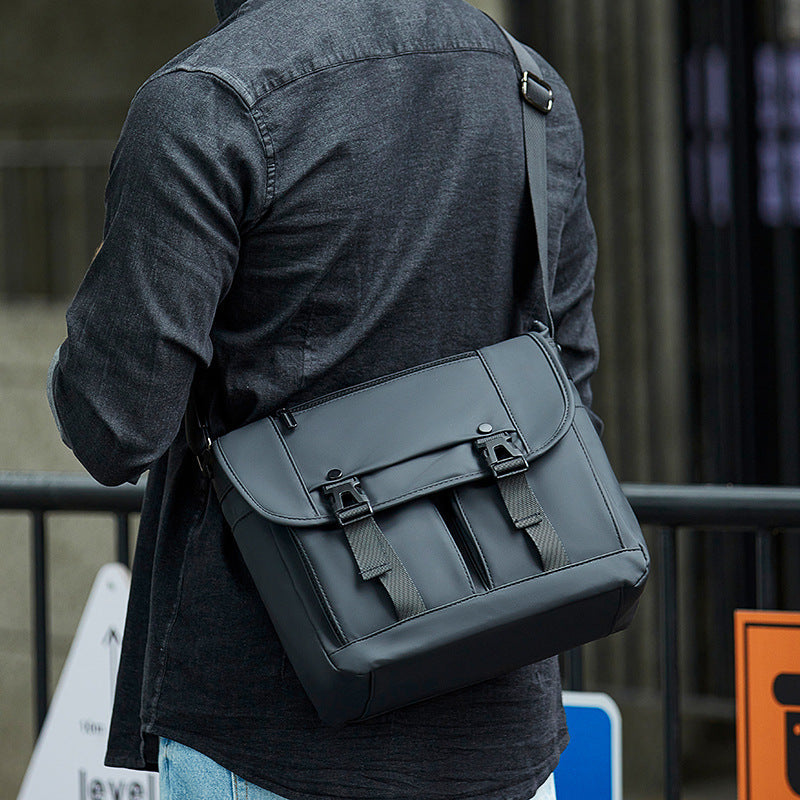 Men's Waterproof Messenger Bag with Business Commuter Design