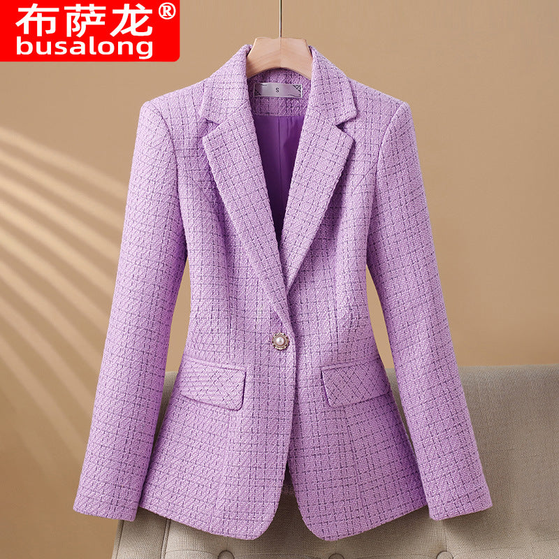 Women's Professional Long Sleeve Blazer Jacket for Office Wear