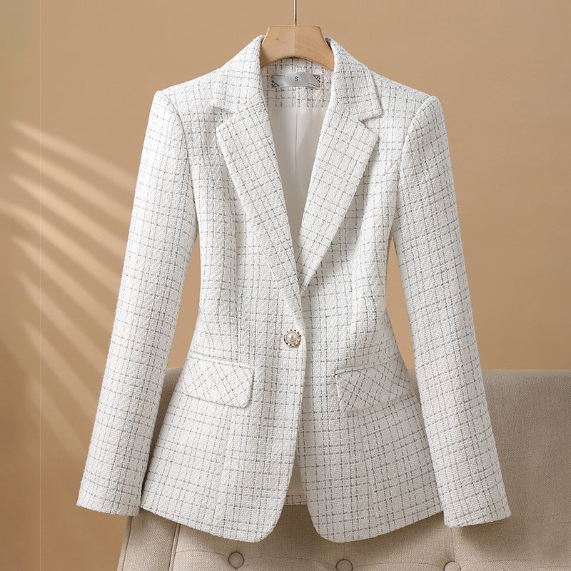 Women's Professional Long Sleeve Blazer Jacket for Office Wear