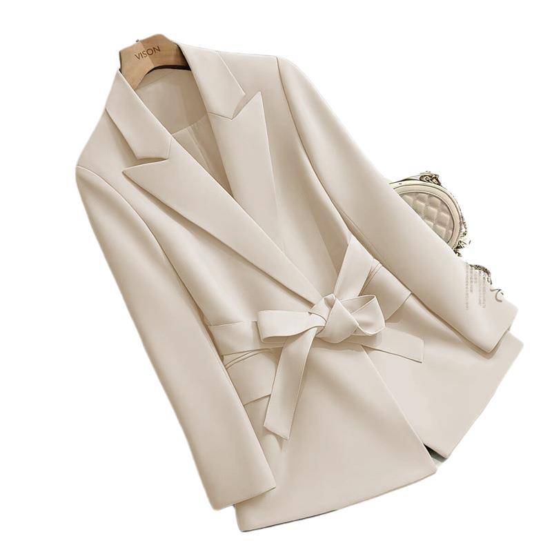 Women's Belted Black Blazer with Tailored Commuter Fit