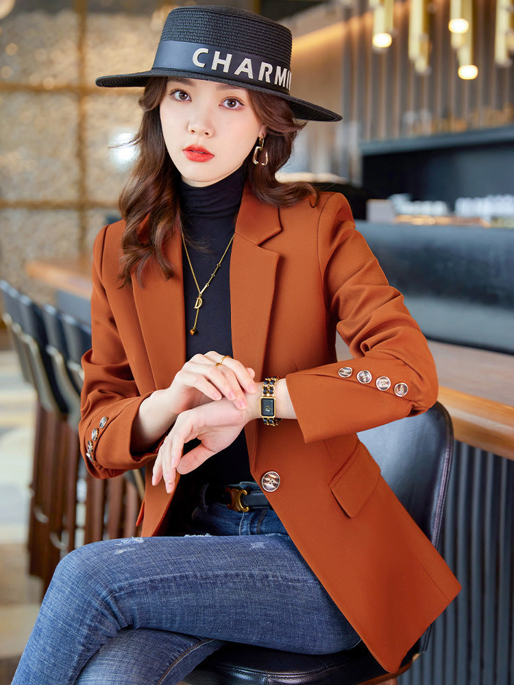 Women's Slim Fit Black Blazer Jacket for Office Wear