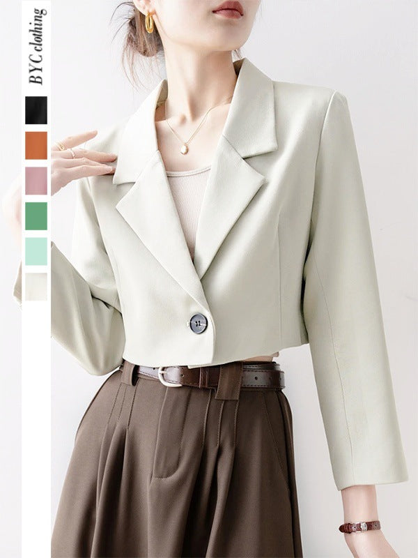 Women's Cream Blazer Jacket with Relaxed Tailored Fit