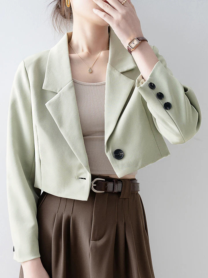 Women's Cream Blazer Jacket with Relaxed Tailored Fit