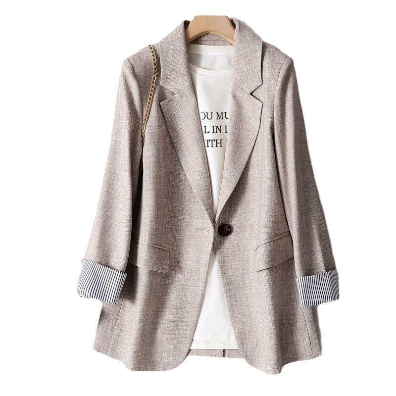 Plus Size Women's Slim Fit Blazer Jacket for Office Wear