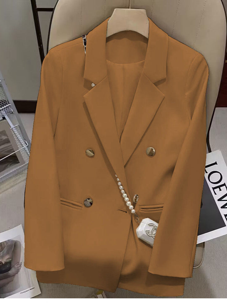 Women's Elegant Tailored Blazer Jacket for Office Wear