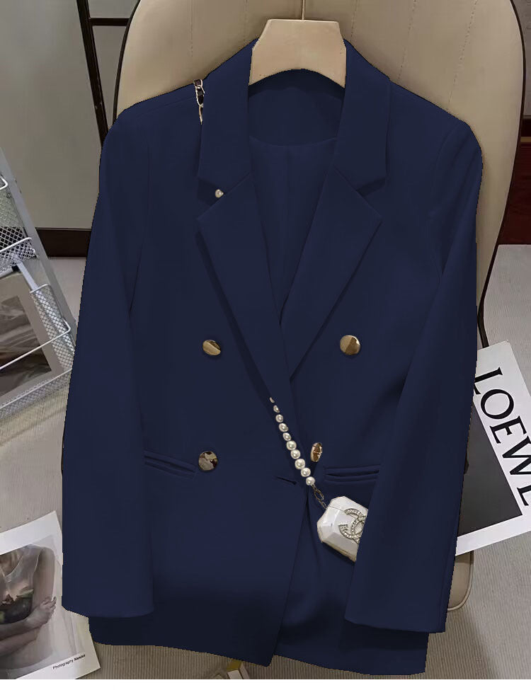 Women's Elegant Tailored Blazer Jacket for Office Wear