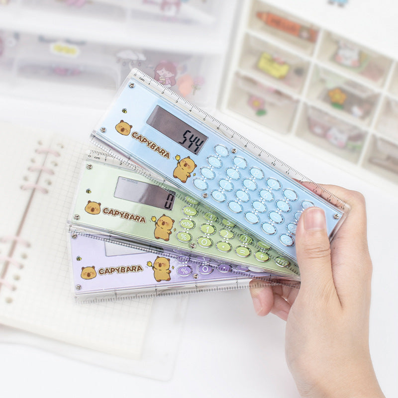 2-in-1 Ruler Calculator – Portable Measuring & Calculation Tool