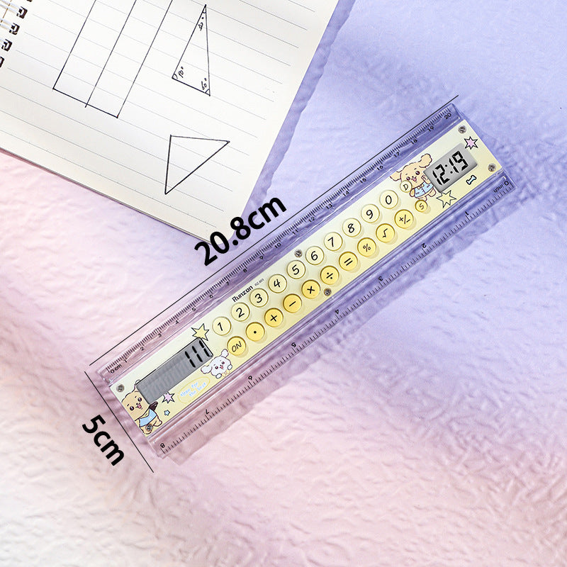 2-in-1 Ruler Calculator – Portable Measuring & Calculation Tool