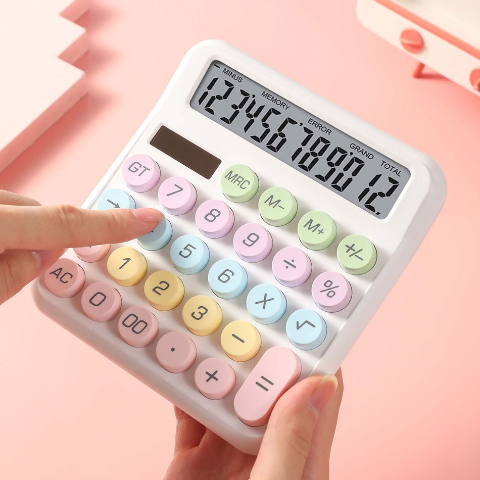 Dual-Power Desktop Calculator – Large Button Office Financial