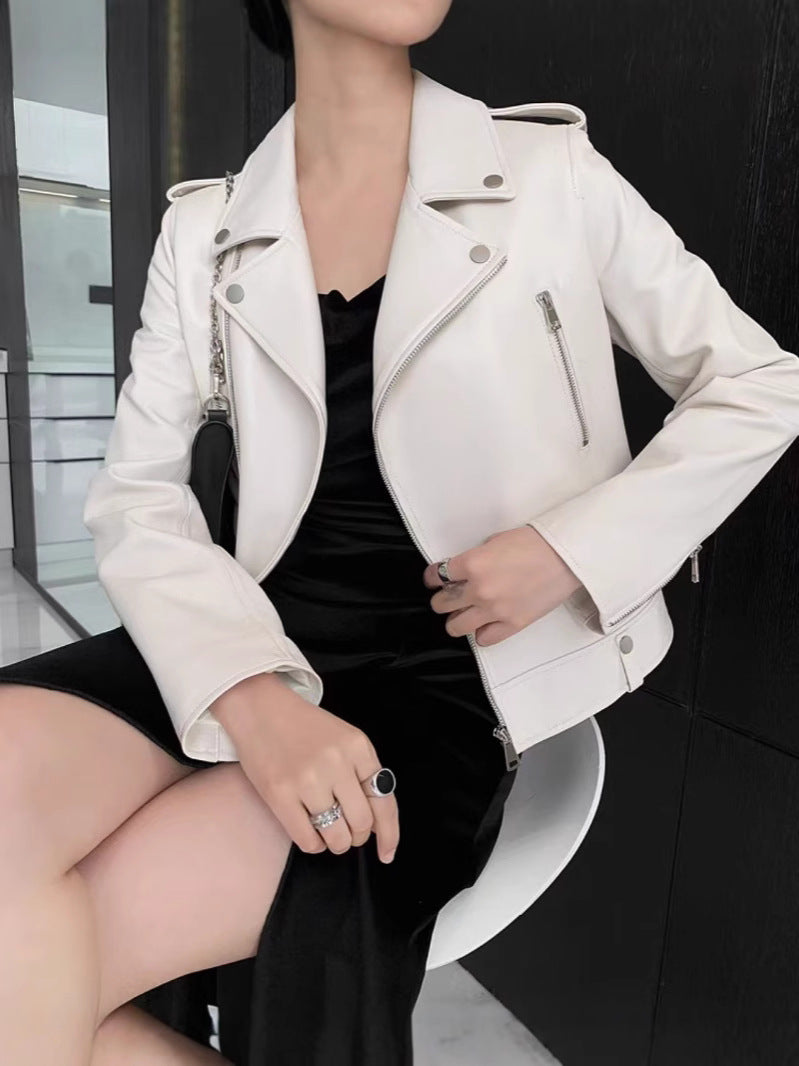 Women's Plus Size Black Faux Leather Moto Jacket