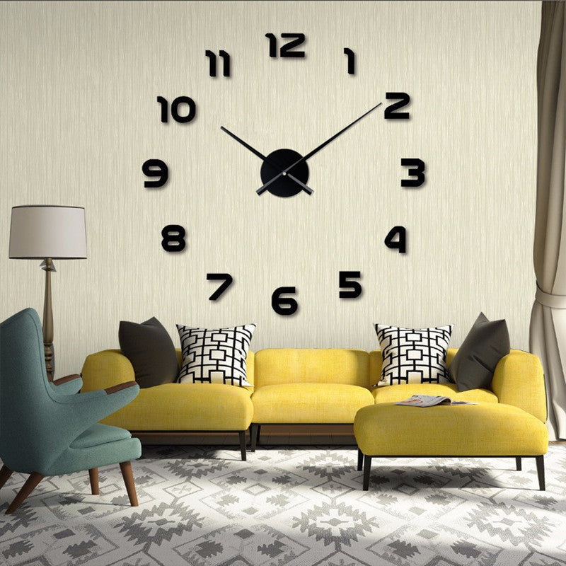 European Style Living Room Wall Sticker Clock