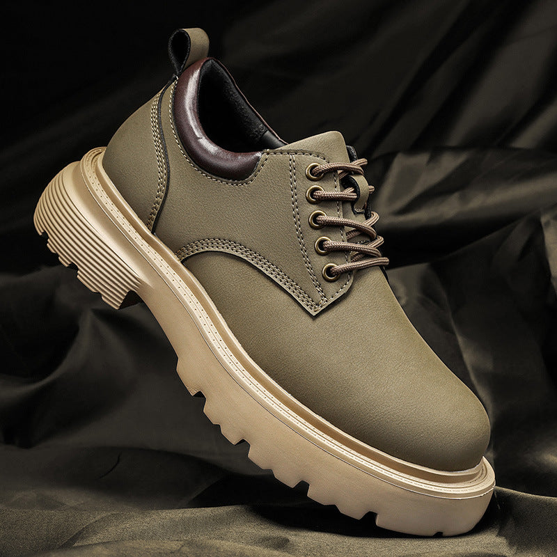 Men's Lightweight Low-Top Work Boots with Thick Sole